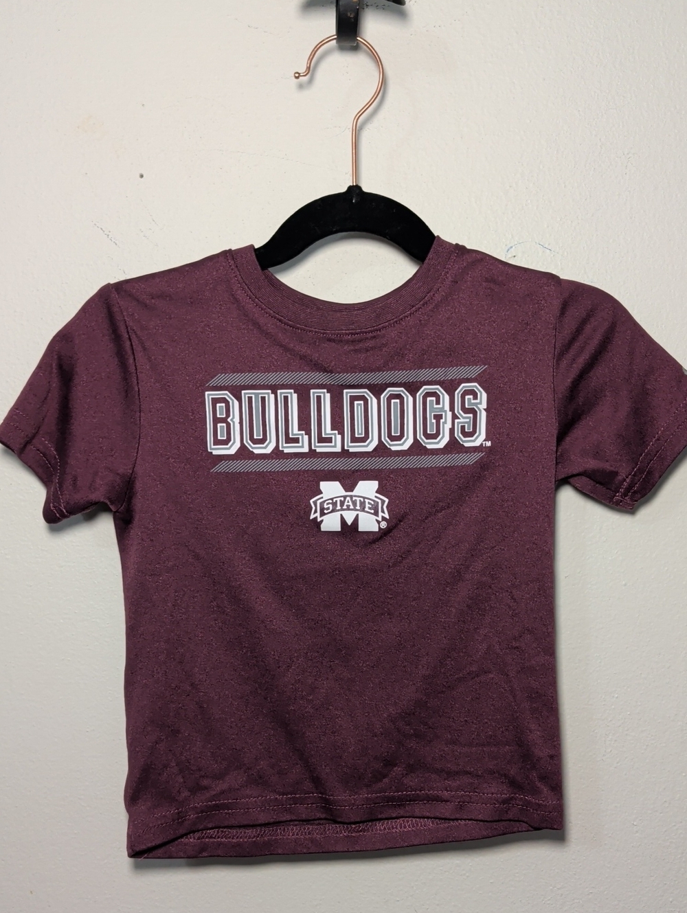Colosseum Mississippi State University Bulldogs Shirt Maroon Gray White Size 2T